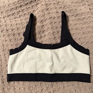 Women's Black and White Sports Bra